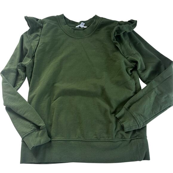 Time And Tru Women's Ruffle Sweatshirt - Picture 2 of 8